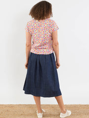 Alum jersey top flower time