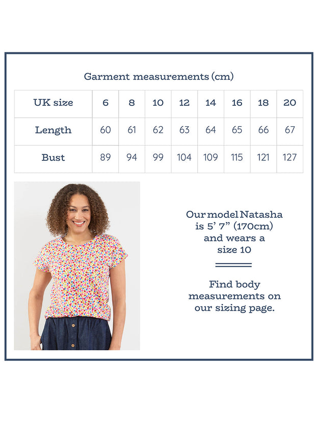 Alum jersey top flower time