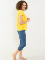 Alum jersey top polka daisy