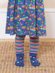 Rainbow knit leggings