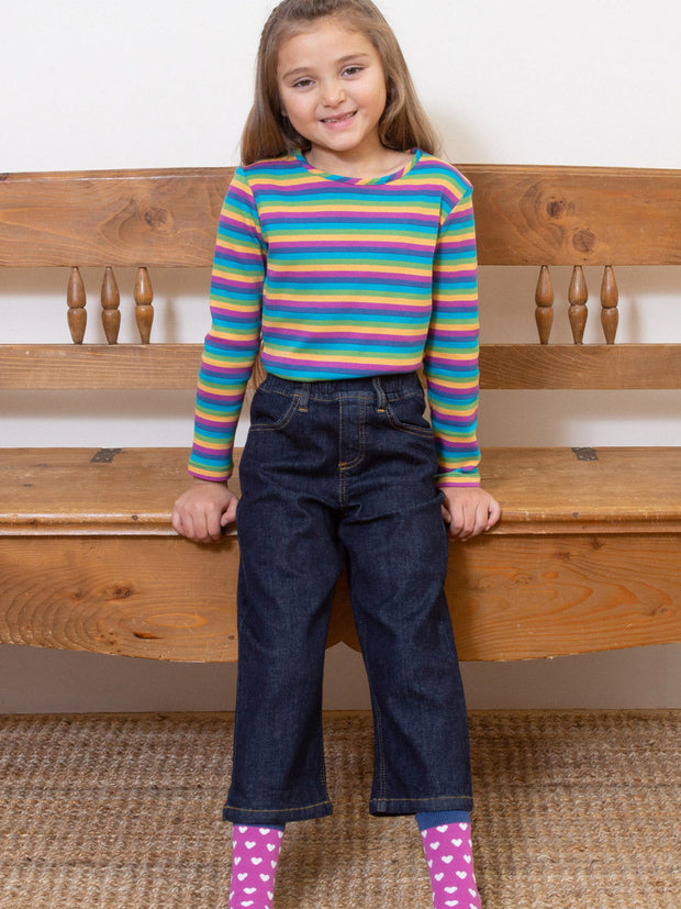 Denim cropped pull ons