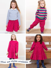 Peninsula cord dress snowball dot