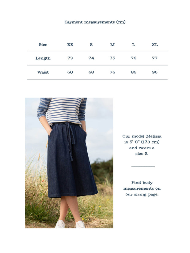 Okeford midi denim skirt