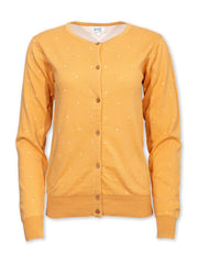 Kite - Womens organic Moreton knit cardigan yellow - Midweight knitwear
