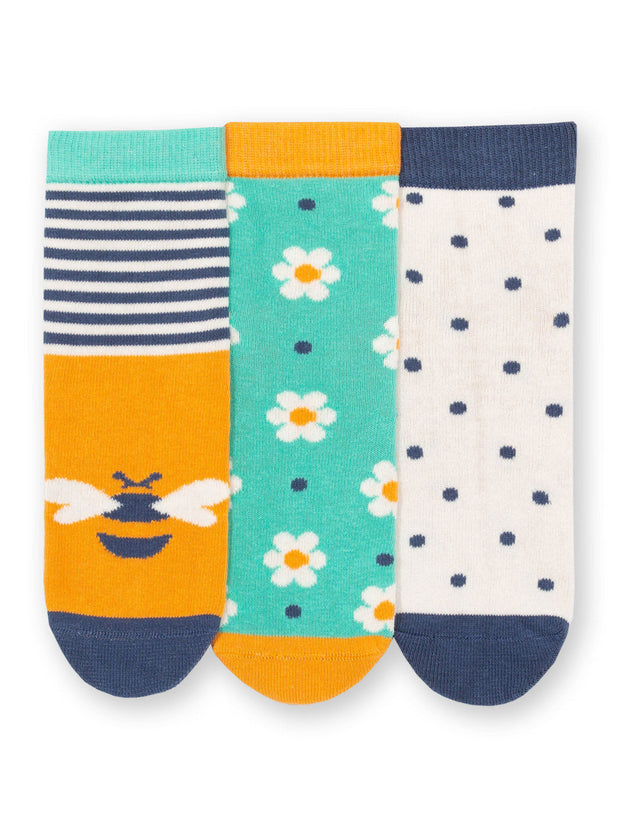 Kite - Girls organic queen bee socks - Three pack