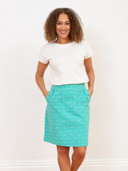 Kite - Womens organic Stalbridge skirt queen bee green - All-over print - Knee length