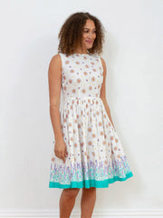 Kite - Womens organic Chesil poplin dress cream - Knee length