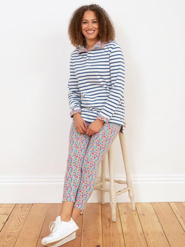 Kite - Womens organic Lytchett 7/8 leggings petal perfume - All-over print - Deep elasticated waistband