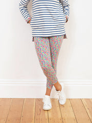 Kite - Womens organic Lytchett 7/8 leggings petal perfume - All-over print - Deep elasticated waistband