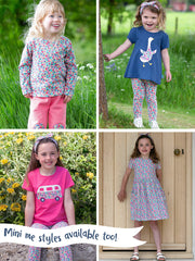 Kite - Womens organic Lytchett 7/8 leggings petal perfume - All-over print - Deep elasticated waistband