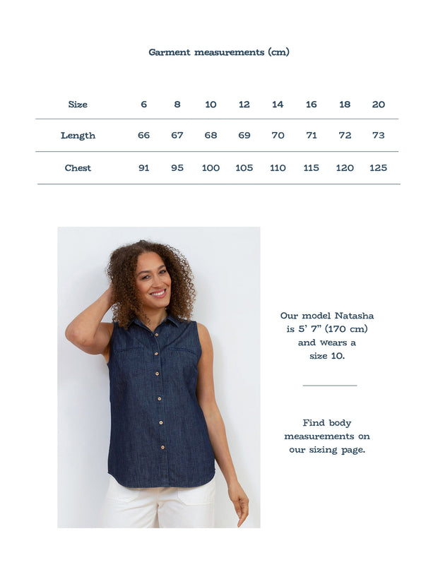 Hooke sleeveless denim shirt