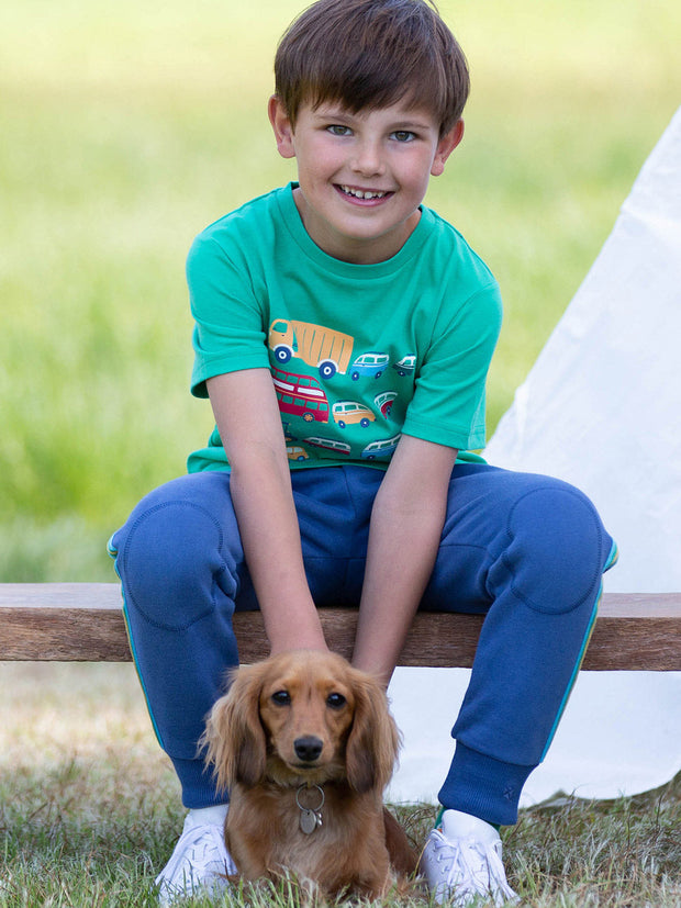 Kite - Boys organic nearly there? t-shirt green - Placement print - Short sleeved