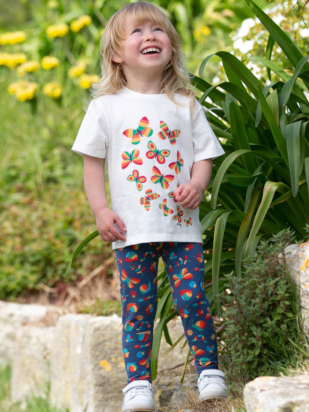 Kite - Kids organic butterflies t-shirt cream - Placement print - Short sleeved