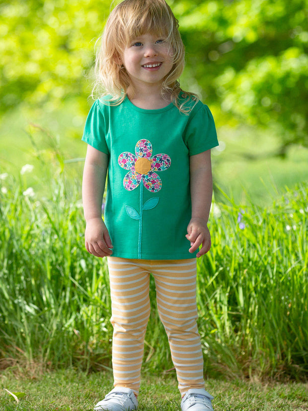 Kite - Boys organic stripy leggings - Yarn dyed stripe - Elasticated waistband