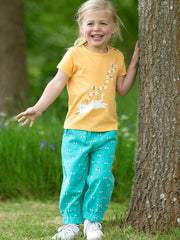 Kite - Girls organic queen bee pull ups green - Elasticated flat knit waistband