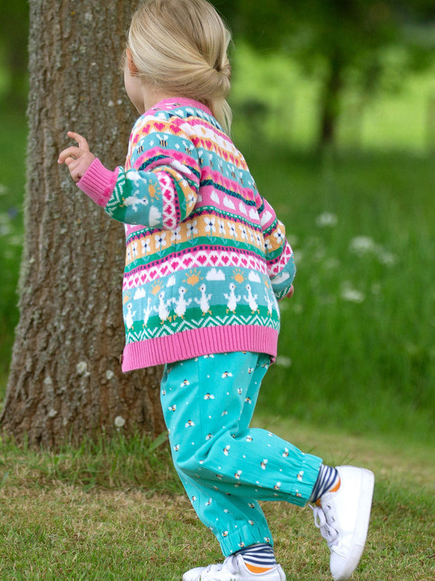 Kite - Girls organic queen bee pull ups green - Elasticated flat knit waistband