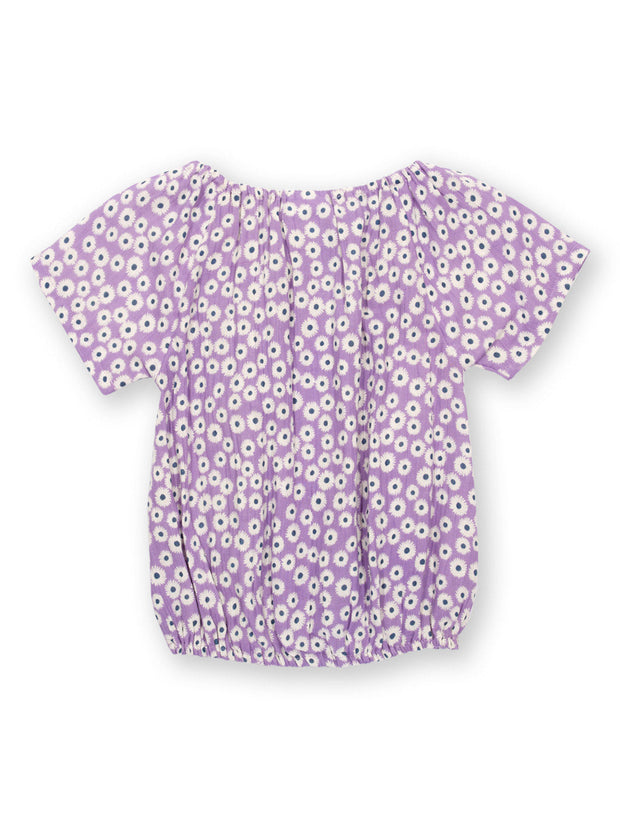 Kite - Girls organic Daisy Bell blouse purple - Short sleeved