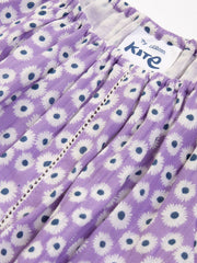 Kite - Girls organic Daisy Bell blouse purple - Short sleeved