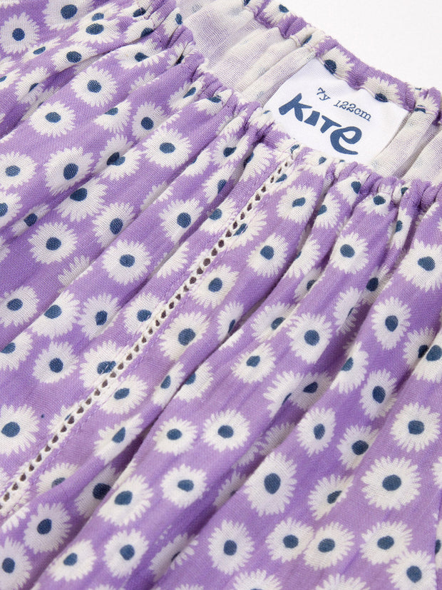 Kite - Girls organic Daisy Bell blouse purple - Short sleeved