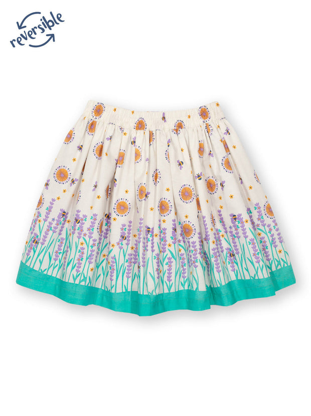 Kite - Girls organic lavender love skirt - Fully reversible