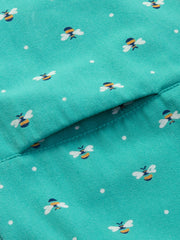 Kite - Girls organic queen bee pinafore green - Adjustable straps with coconut buttons