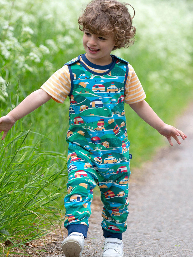 Kite - Kids organic holibobs dungarees - Shoulder popper opening