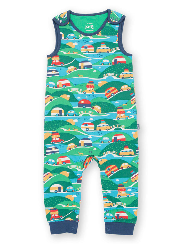 Kite - Kids organic holibobs dungarees - Shoulder popper opening