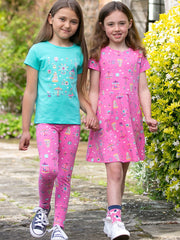 Kite - Girls organic fun fair t-shirt green - Placement print - Short sleeved