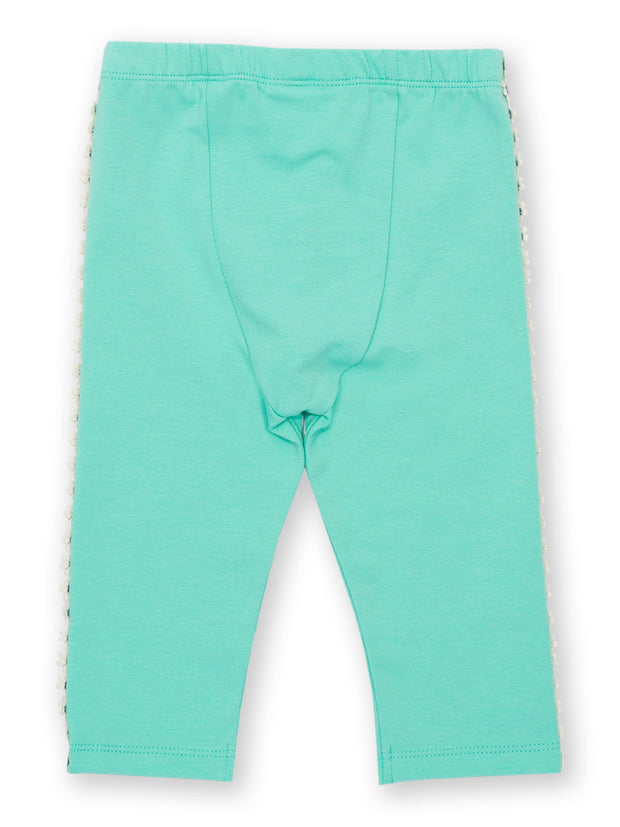 Kite - Girls organic dandy daisy leggings green - Single jersey with a little bit of stretch - 7/8 length leg