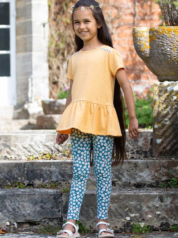 Kite - Girls organic daisy fields leggings - Elasticated waistband