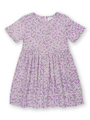 Kite - Girls organic Daisy Bell dress purple - Short sleeves with turn-ups