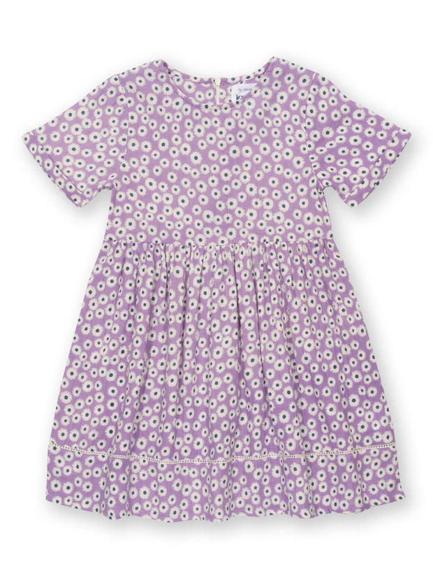 Kite - Girls organic Daisy Bell dress purple - Short sleeves with turn-ups