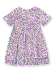 Kite - Girls organic Daisy Bell dress purple - Short sleeves with turn-ups
