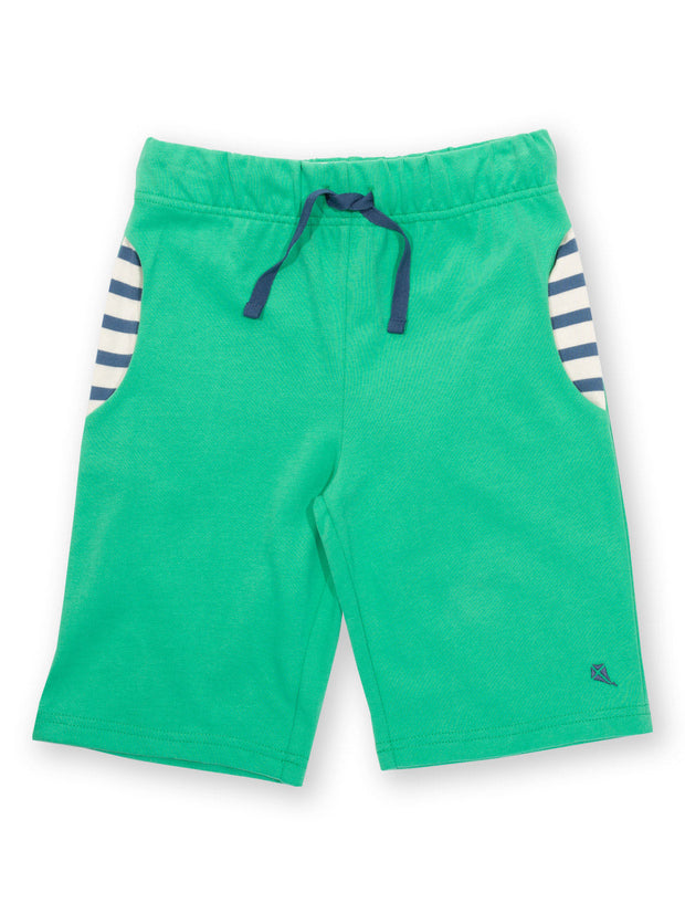 Kite - Boys organic Corfe shorts green - Heavy single jersey - Elasticated waistband with adjustable ties
