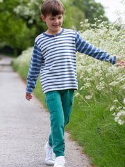 Kite - Boys organic grandad top navy blue - Heavy single jersey - Long sleeved