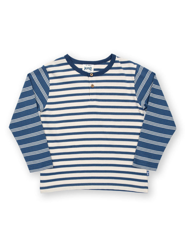 Kite - Boys organic grandad top navy blue - Heavy single jersey - Long sleeved