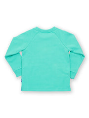 Kite - Girls organic beehive sweatshirt green - Appliqué design - Ribbed neckline and cuffs