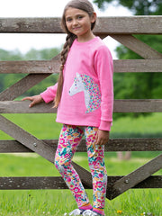 Kite - Girls organic peek-a-pony leggings - Elasticated waistband