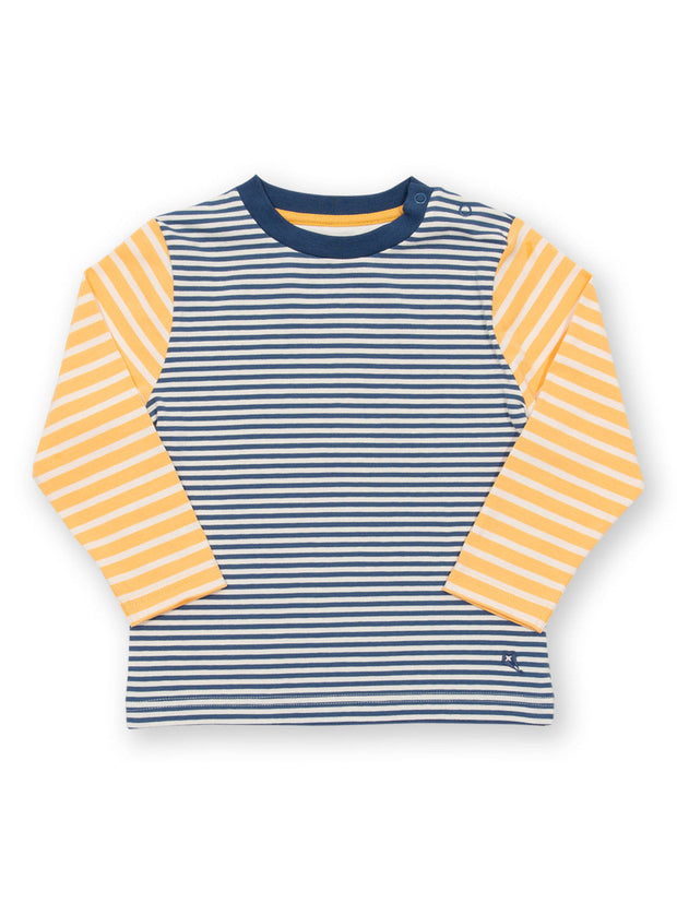 Kite - Boys organic stripy t-shirt - Contrast sleeves - Long sleeved