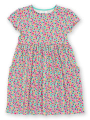 Kite - Girls organic petal perfume pocket dress - Short sleeves with gathers