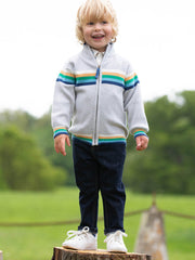 Kite - Boys organic stretch denim jeans navy blue - Elasticated waistband across back with button