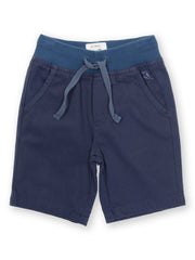 Kite - Boys organic yacht shorts midnight navy blue - Twill - Elasticated waistband with adjustable ties