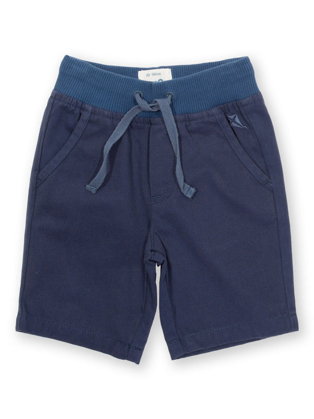 Kite - Boys organic yacht shorts midnight navy blue - Twill - Elasticated waistband with adjustable ties