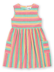 Kite - Girls organic special stripe dress - Yarn dyed stripe - Sleeveless