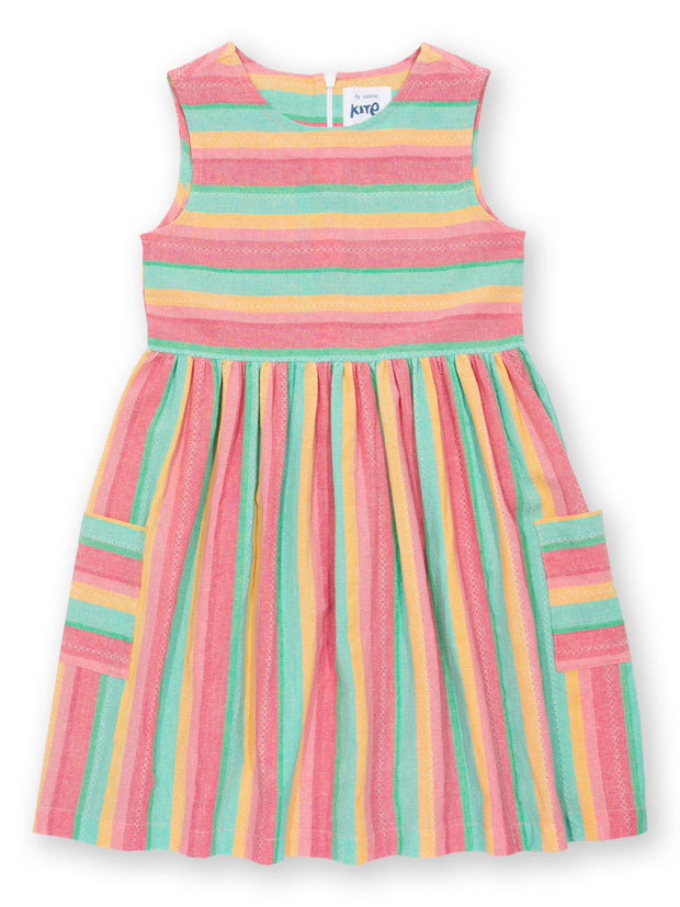 Kite - Girls organic special stripe dress - Yarn dyed stripe - Sleeveless