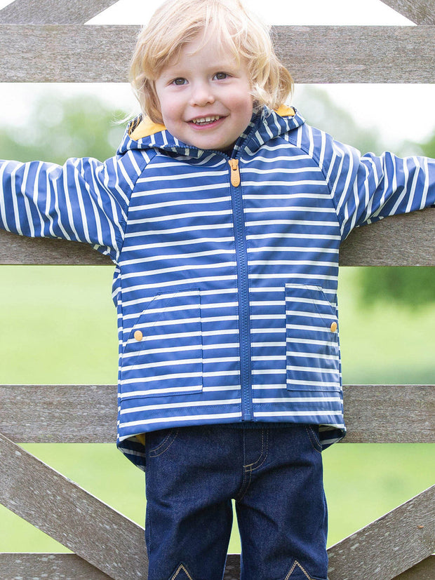 Kite - Kids  sailor splash coat - Navy and cream stripe - Waterproof up to 3,000 mm