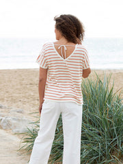 Kite - Womens organic Creech knit top coral - Relaxed fit