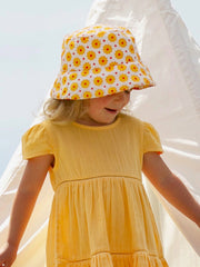 Kite - Girls organic groovy sun hat - Fully reversible