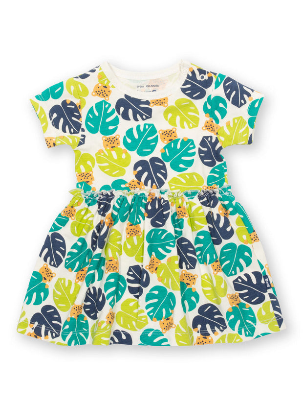 Kite - Baby Girls organic jungle cub bodydress - Combined bodysuit and dress