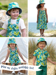 Kite - Womens organic Chettle dress jungle green - All-over print - Above the knee length